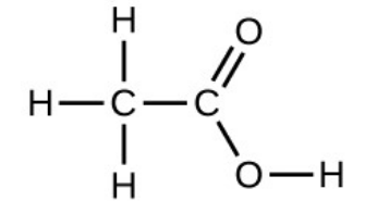 Chemical structure of acetic acid